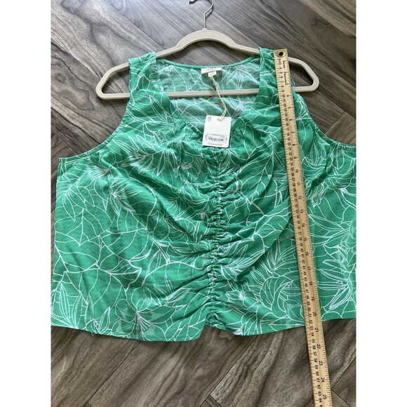 a.n.a  V Neck Sleeveless Tank Top, Women's Size 1X, Green NEW MSRP $37 - Picture 6 of 8
